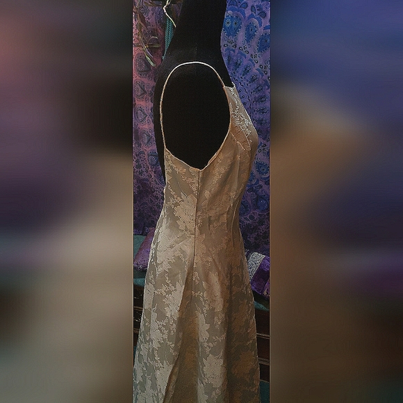 Vintage Scott McClintock Formal Prom Wedding Damask Tapestry Dress Gown  Sz 10 - Picture 5 of 11